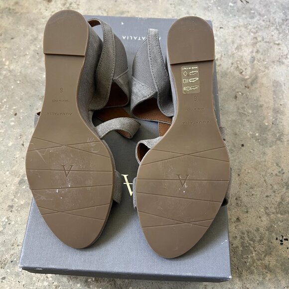 Aquatalia Nikki Suede Wedge Wedge Sandals - Picture 3 of 4